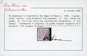 1858 - 1/2 grano rosa brunastro, I ... 