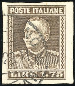 1927 - 1,75 lire Parmeggiani, non dentellato ... 