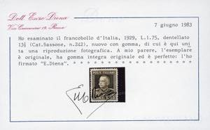 1929 - 1,75 lire bruno Vittorio ... 