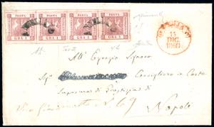 1860 - 1 grano rosa carminio, II tavola (4), ... 