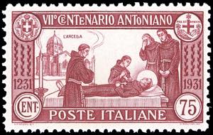 1931 - 75 cent. S.Antonio, dent. 12 ( 299), ... 