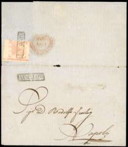 1858 - 2 grana rosa chiaro, I tavola (5), ... 