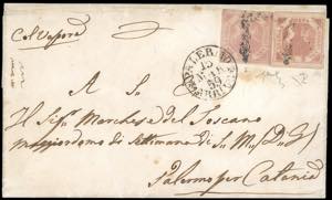 1859 - 2 grana rosa chiaro, I tavola, 2 ... 