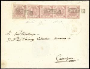 1859 - 2 grana rosa brunastro, I tavola ... 