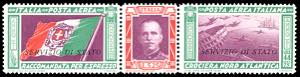 1933 - 5,25 + 44,75 lire trittico Servizio ... 