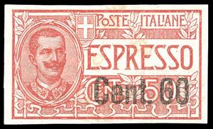 1922 - 60 cent. su 50 cent., non dentellato ... 