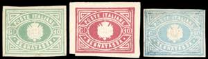 1864 - 10 cent. segnatasse, saggio di ... 
