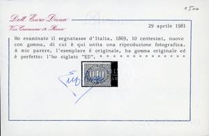 1869 - 10 cent. bruno arancio (2), ... 