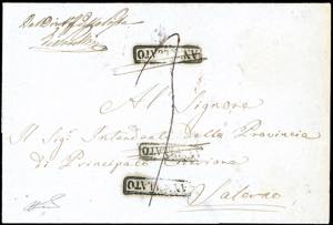 1860 - Lettera in franchigia da Napoli ... 