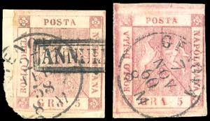 1858/59 - 5 grana, un esemplare della I ... 