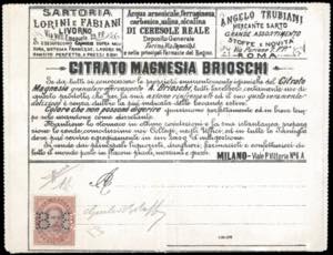 FRANCALETTERE 1887 - 8-8 su 10 cent., errore ... 
