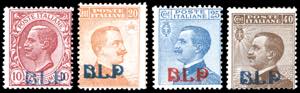 1921 - Soprastampa BLP, I tipo, serie ... 