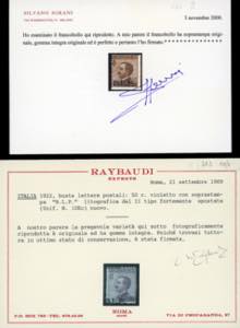 1922/23 - Soprastampa BLP, II ... 