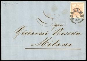 1858 - 15 cent. rosso vermiglio, carta a ... 
