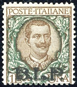 1922/23 - 1 lira soprastampa BLP del II tipo ... 