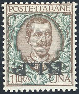1922/23 - 1 lira soprastampa BLP del II tipo ... 