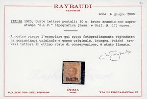 1923 - Soprastampati BLP del III ... 