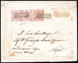 1858 - 10 grana rosa brunastro, I tavola, ... 