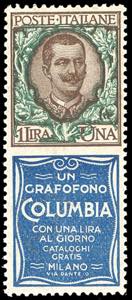 1924 - 1 lira Columbia (19), centratura ... 