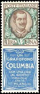 1924 - 1 lira Columbia (19), nuovo, gomma ... 