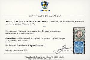 1924 - 1 lira Columbia (19), ... 