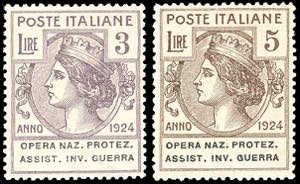 OPERA NAZ.PROTEZ.ASSIST.INV.GUERRA 1924 - 3 ... 