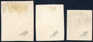 1861 - Saggi Perrin, tre esemplari ... 