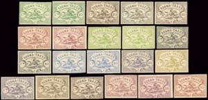 1864 - 10 cent. Saggio Hummel segnatasse ... 