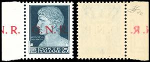 1944 - 25 lire, soprastampa G.N.R. di ... 