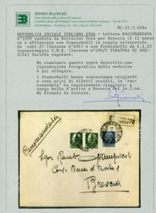 1944 - 1,25 lire, soprastampa ... 