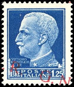 1943 - 1,25 lire, soprastampa G.N.R. di ... 