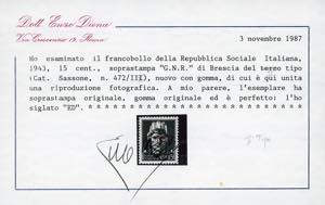 1943 - 15 cent., soprastampa ... 