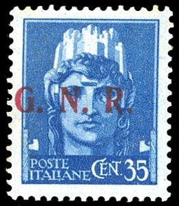 1945 - 35 cent. soprastampa G.N.R. di ... 
