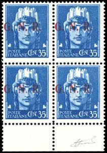 1943 - 35 cent., soprastama G.N.R. di ... 