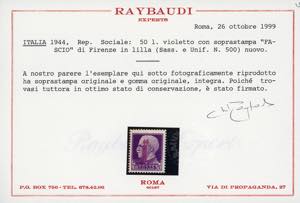 1944 - 50 lire soprastampato ... 