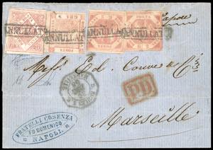 1858 - 20 grana rosa brunastro, 5 ... 