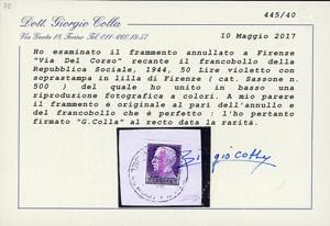 1944 - 50 lire soprastampato ... 