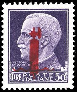 1944 - 50 lire soprastampato fascio, ... 