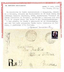 1944 - 50 lire soprastampato ... 