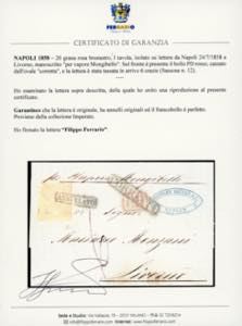 1858 - 20 grana rosa brunastro, I ... 