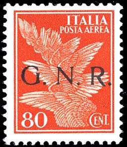 1943 - 80 cent., soprastampa G.N.R. di ... 