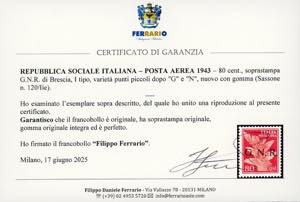 1943 - 80 cent., soprastampa ... 