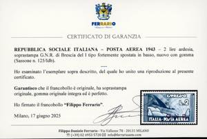 1943  - 2 lire ardesia, ... 