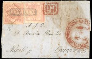 1860 -  20 grana rosa brunastro e ... 