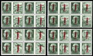 1944 - 25 cent. soprastampa fascio in rosso ... 