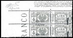 1944 - 4 lire, coppia verticale, il primo ... 