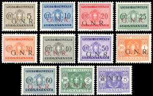 1943 - Soprastampati G.N.R. di Brescia, I ... 