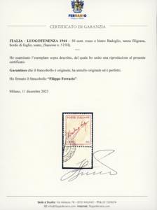 1944 - 50 cent. rosso e bistro ... 