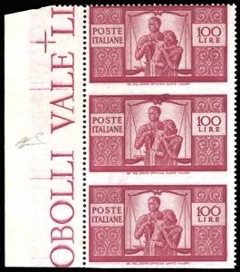 1946 - 100 lire Democratica, I lastra, dent. ... 