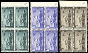 1949 - ERP, serie completa (601/603), ... 